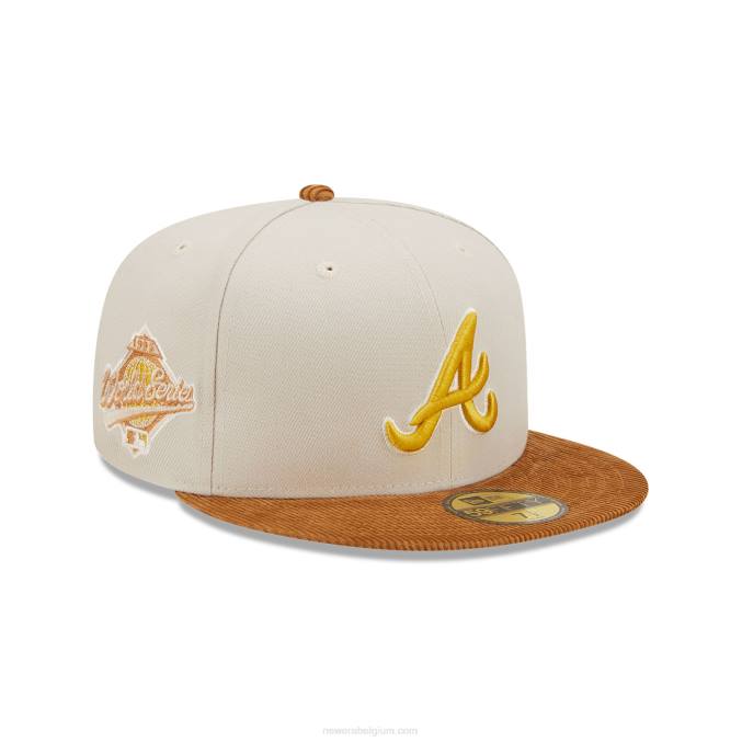 New Era atlanta braves koord vizier stone 59fifty getailleerde pet BT24650