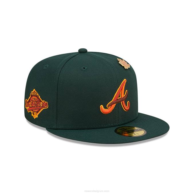 New Era atlanta braves lommerrijke donkergroene 59fifty pet BT24164
