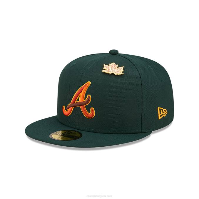 New Era atlanta braves lommerrijke donkergroene 59fifty pet BT24164