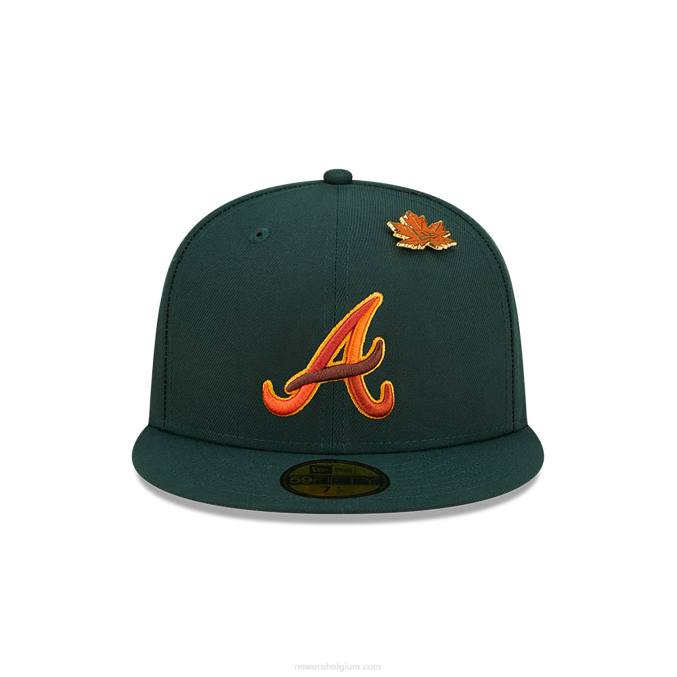 New Era atlanta braves lommerrijke donkergroene 59fifty pet BT24164