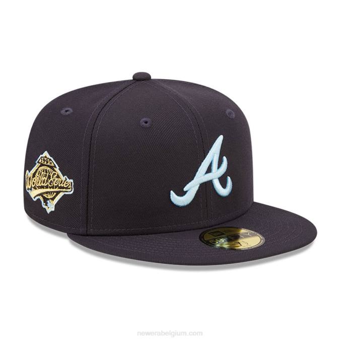 New Era atlanta braves mlb cloud navy 59fifty getailleerde pet BT24174
