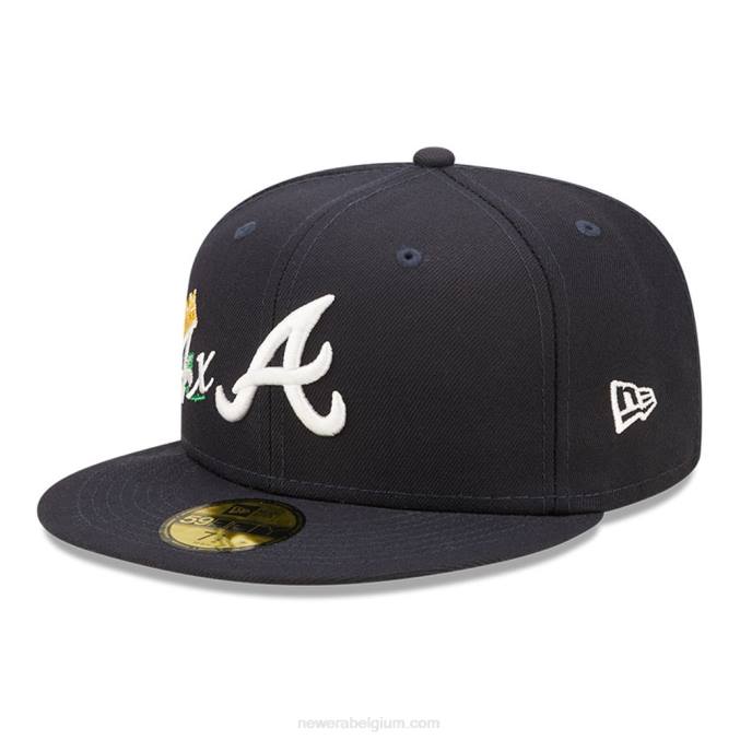 New Era atlanta braves mlb crown champs marine 59fifty getailleerde pet BT24955