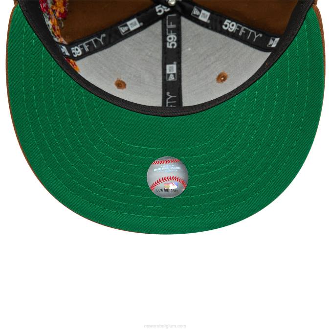 New Era atlanta braves mlb floral toffee brown 59fifty getailleerde pet BT24504
