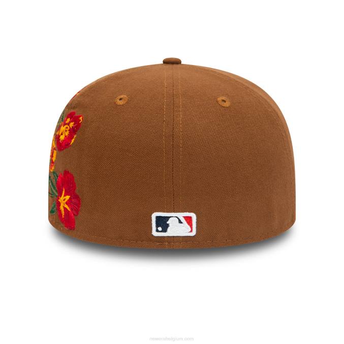New Era atlanta braves mlb floral toffee brown 59fifty getailleerde pet BT24504