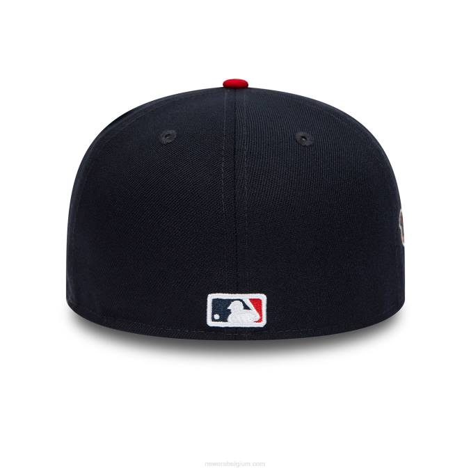 New Era atlanta braves mlb pin badge navy 59fifty getailleerde pet BT24936