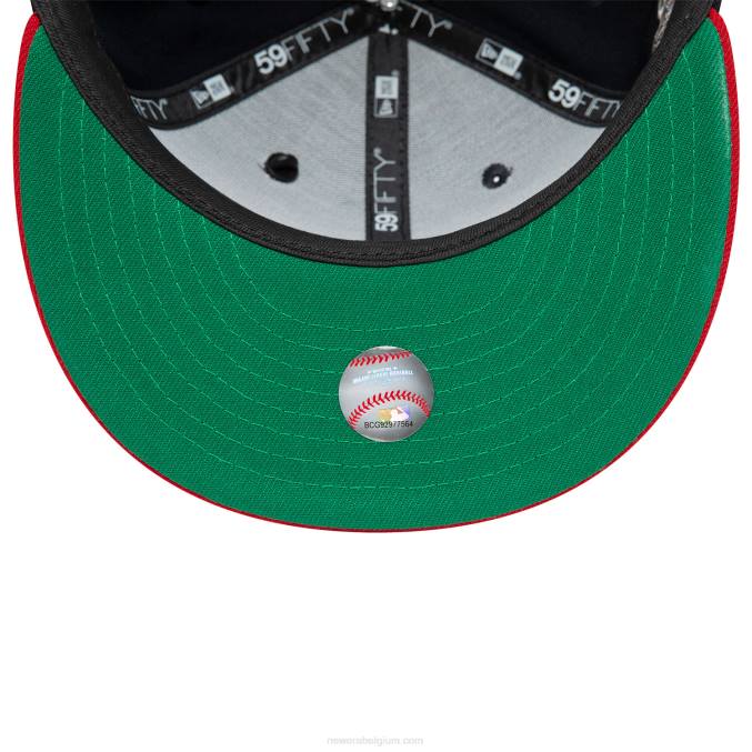 New Era atlanta braves mlb pin badge navy 59fifty getailleerde pet BT24936