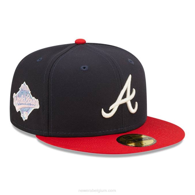 New Era atlanta braves mlb pop sweat navy 59fifty getailleerde pet BT241144