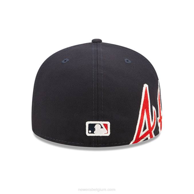 New Era atlanta braves mlb side split navy 59fifty fitted cap BT24544