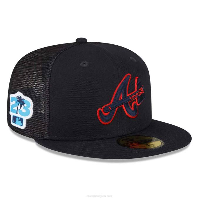 New Era atlanta braves mlb spring training blauwe 59fifty getailleerde pet BT24862