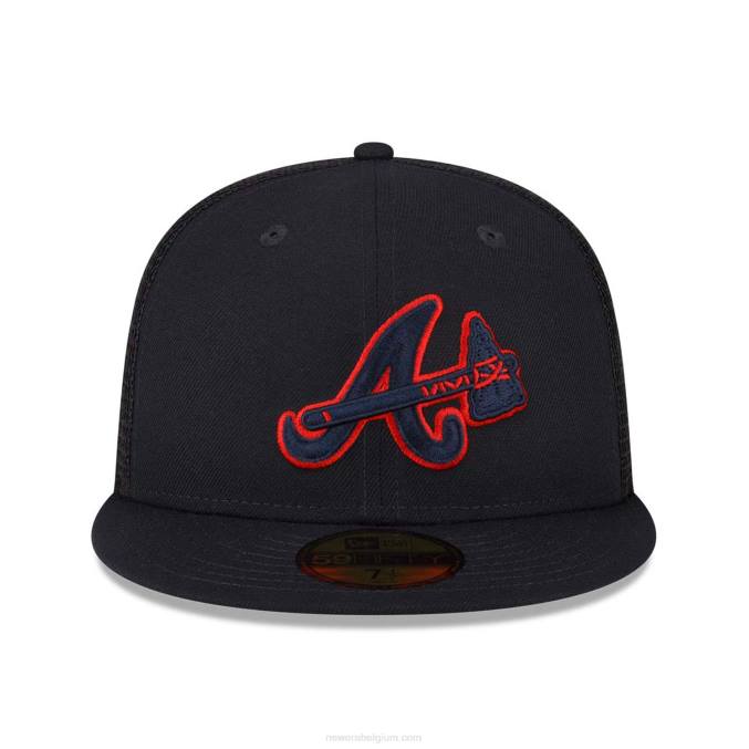 New Era atlanta braves mlb spring training blauwe 59fifty getailleerde pet BT24862