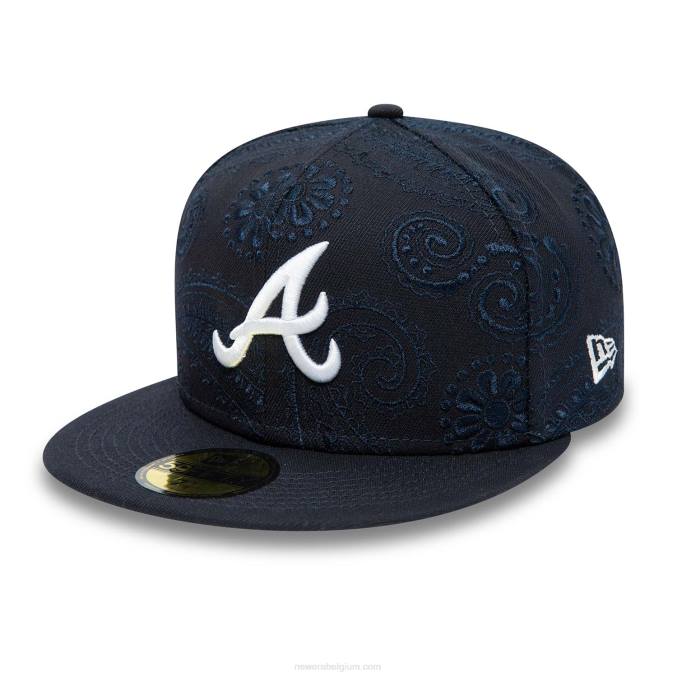 New Era atlanta braves mlb swirl blauwe 59fifty getailleerde pet BT24526