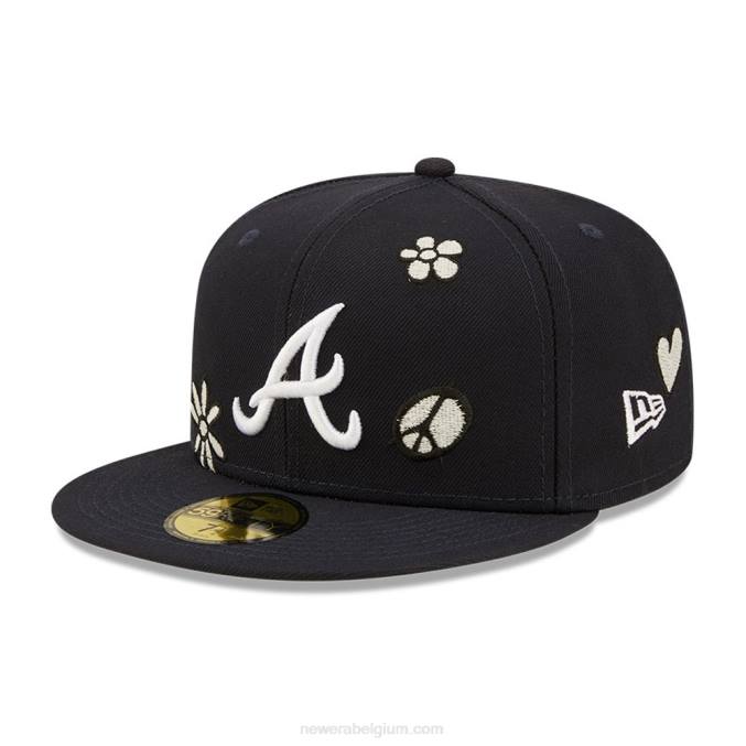New Era atlanta braves mlb zonlicht pop marine 59fifty pet BT241145