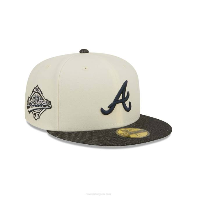 New Era atlanta braves mlb zwart denim chroom wit 59fifty getailleerde pet BT24106