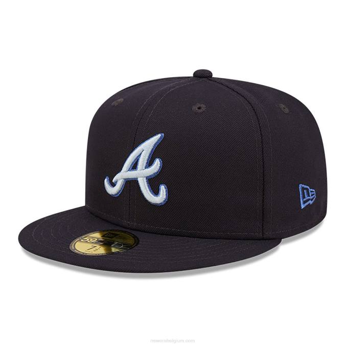 New Era atlanta braves monocamo navy 59fifty getailleerde pet BT24646