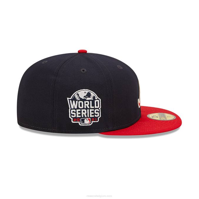 New Era atlanta braves ne letterman navy 59fifty getailleerde pet BT24823