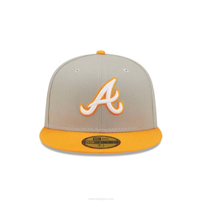 New Era atlanta braves orange soda grey 59fifty getailleerde pet BT24870