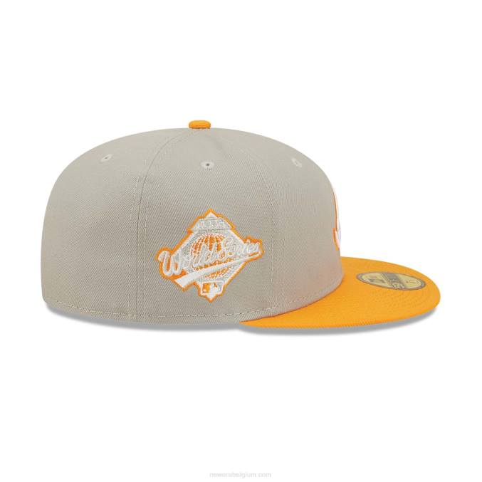 New Era atlanta braves orange soda grey 59fifty getailleerde pet BT24870