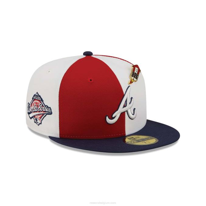 New Era atlanta braves pinwheel americana rode 59fifty getailleerde pet BT24839