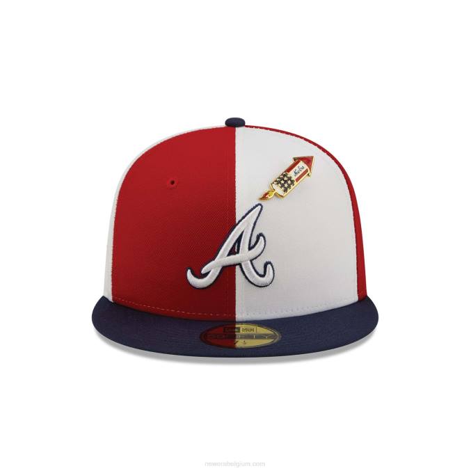 New Era atlanta braves pinwheel americana rode 59fifty getailleerde pet BT24839