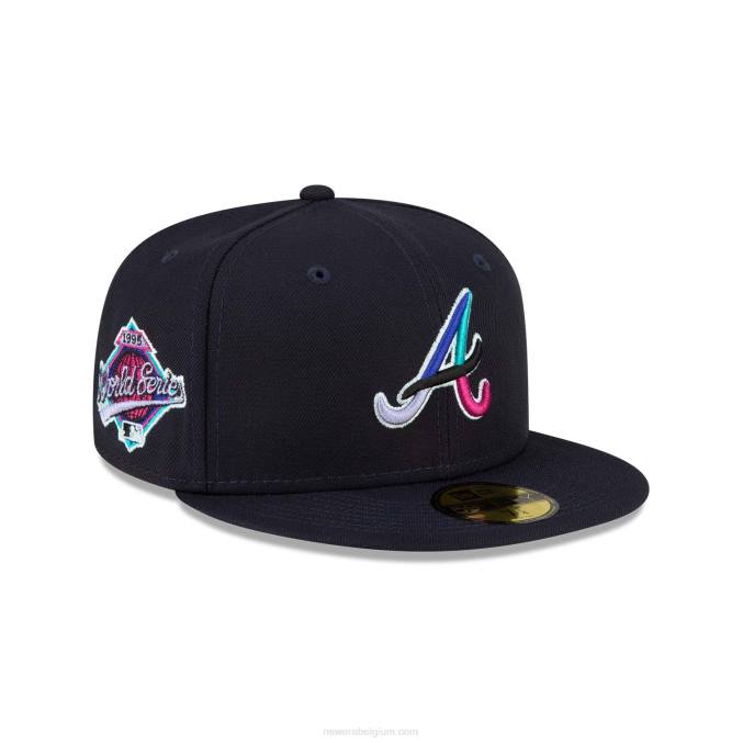 New Era atlanta braves polarlights marine 59fifty getailleerde pet BT24635