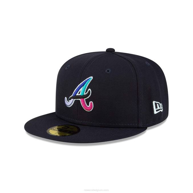 New Era atlanta braves polarlights marine 59fifty getailleerde pet BT24635