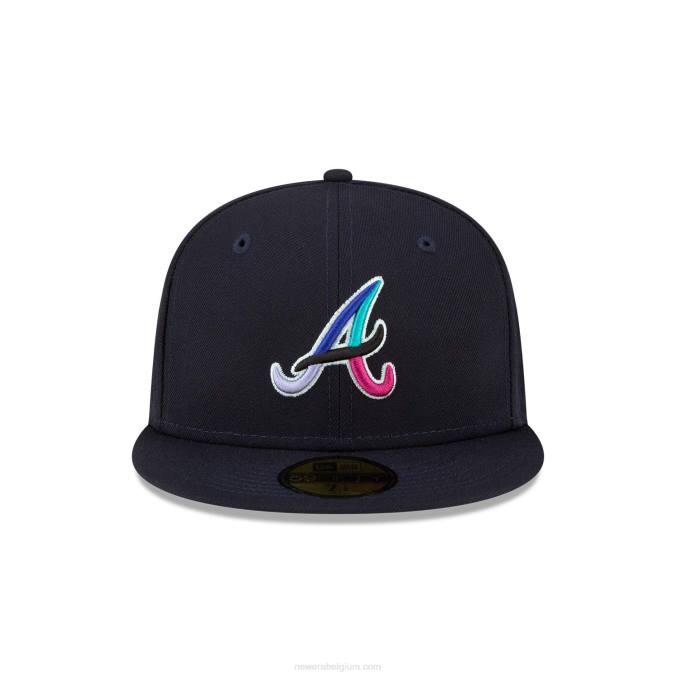 New Era atlanta braves polarlights marine 59fifty getailleerde pet BT24635
