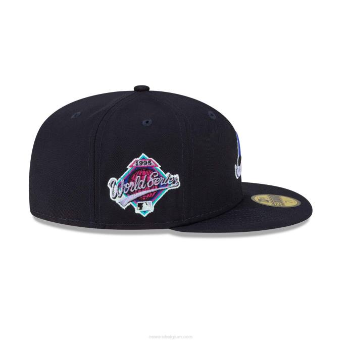 New Era atlanta braves polarlights marine 59fifty getailleerde pet BT24635