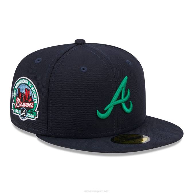 New Era atlanta braves state tartan marine 59fifty getailleerde pet BT24874