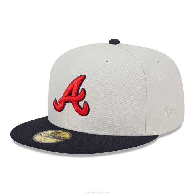 New Era atlanta braves varsity letter stone 59fifty getailleerde pet BT24500