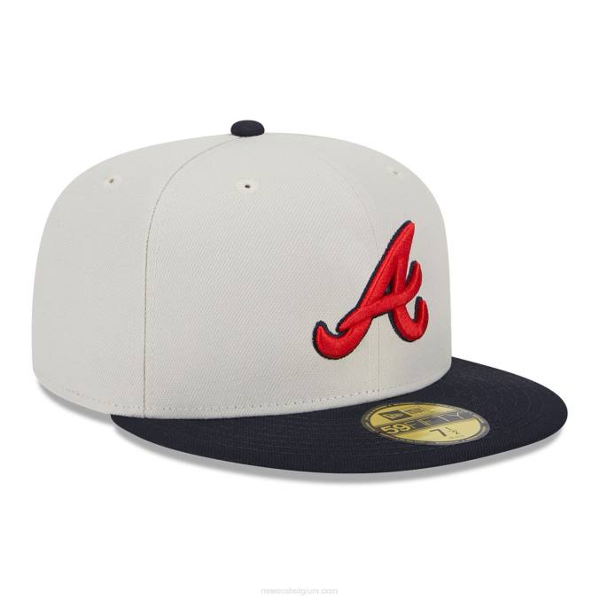 New Era atlanta braves varsity letter stone 59fifty getailleerde pet BT24500