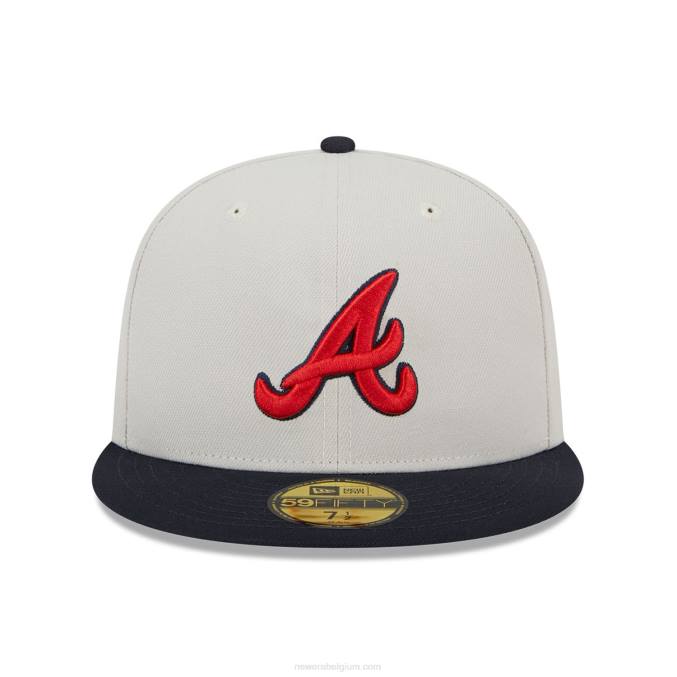 New Era atlanta braves varsity letter stone 59fifty getailleerde pet BT24500