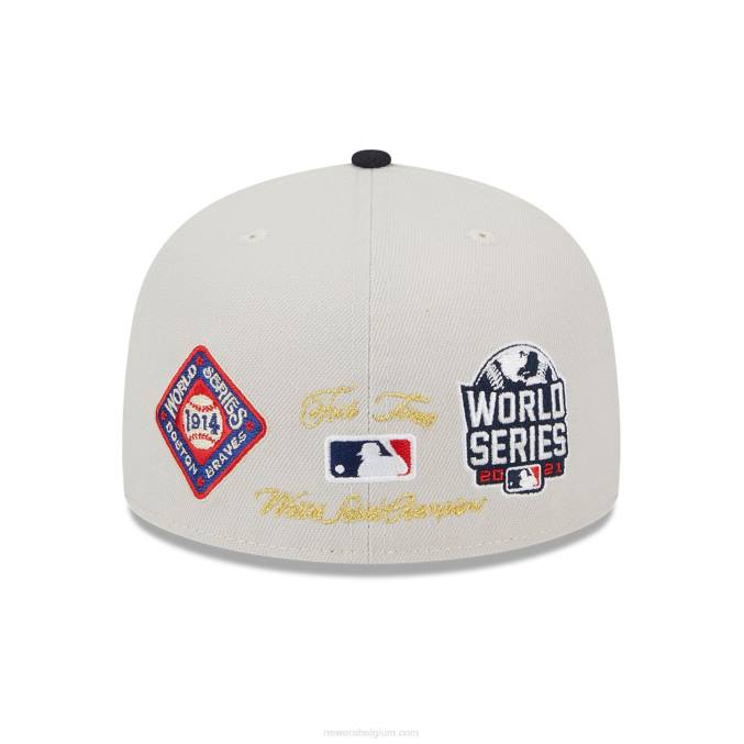 New Era atlanta braves varsity letter stone 59fifty getailleerde pet BT24500