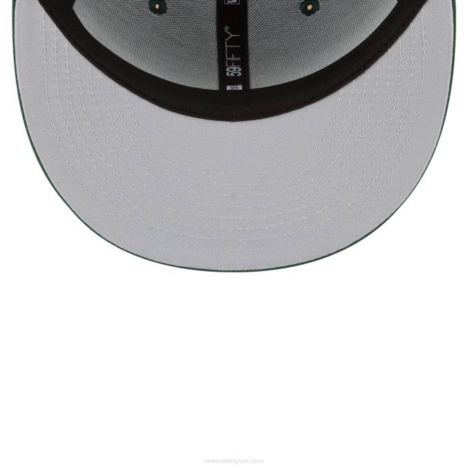 New Era atlanta braves vilt x mlb donkergroene 59fifty getailleerde pet BT24812
