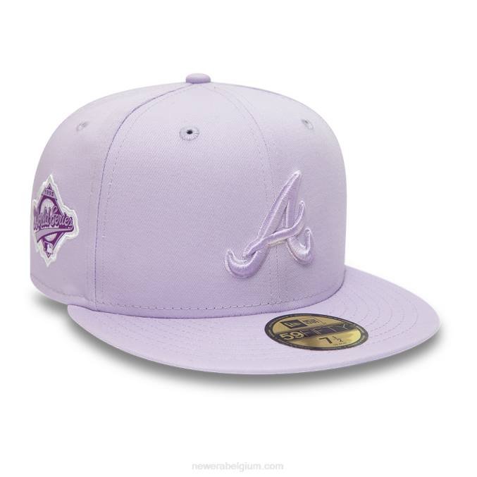 New Era atlanta braves world series tonale lila 59fifty getailleerde pet BT24176