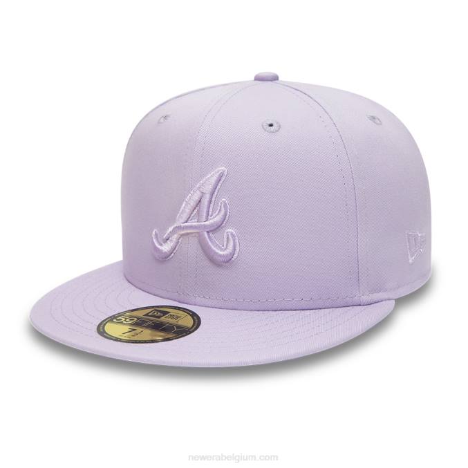 New Era atlanta braves world series tonale lila 59fifty getailleerde pet BT24176