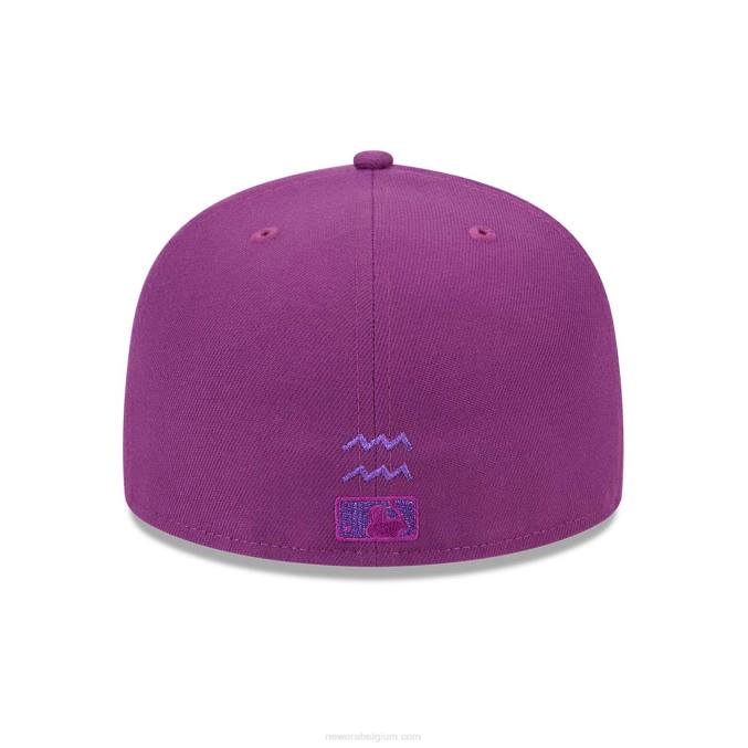 New Era atlanta braves zodiac paarse 59fifty getailleerde pet BT241100