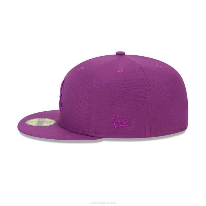New Era atlanta braves zodiac paarse 59fifty getailleerde pet BT241100