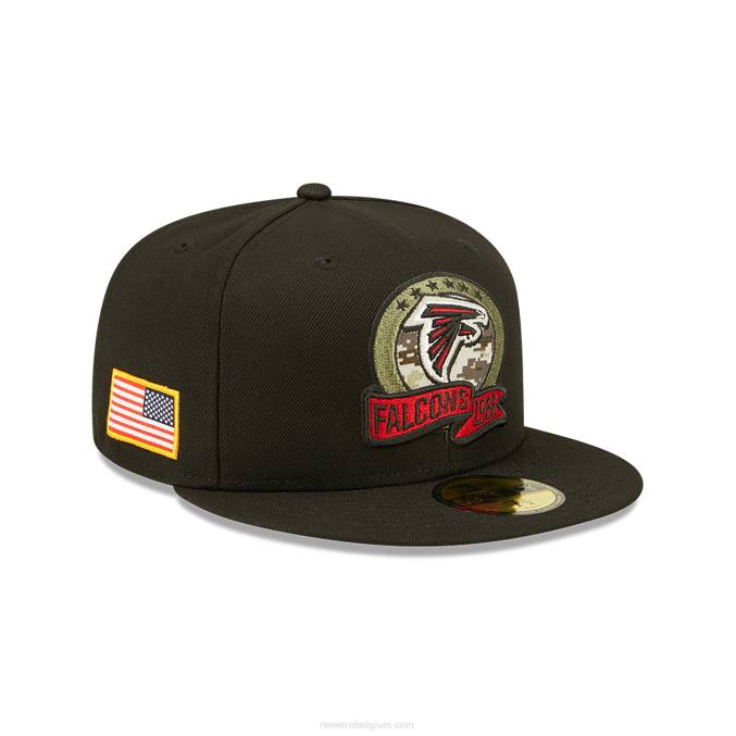 New Era atlanta falcons salute to service zwarte 59fifty getailleerde pet BT2428