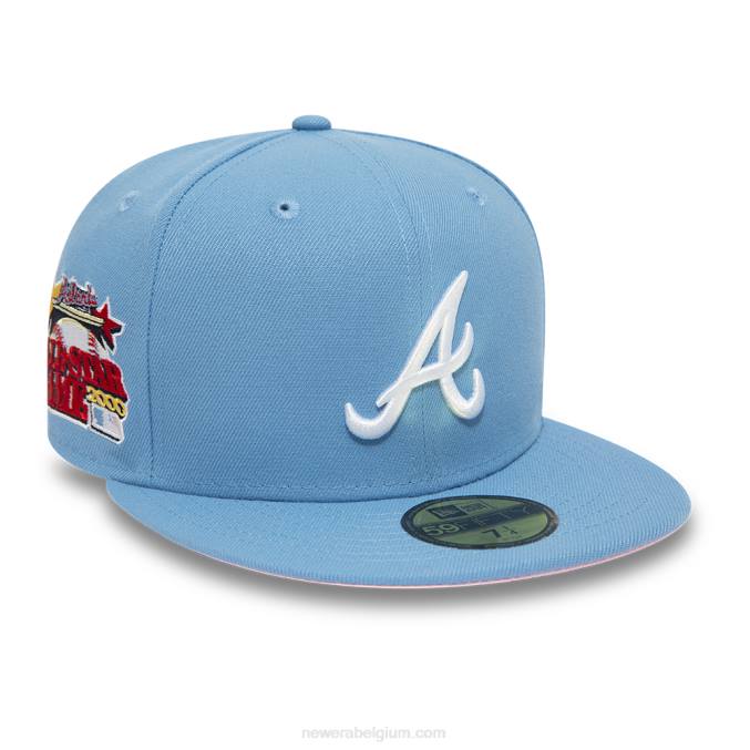 New Era atlanta trotse pastelblauwe 59fifty getailleerde pet BT241266