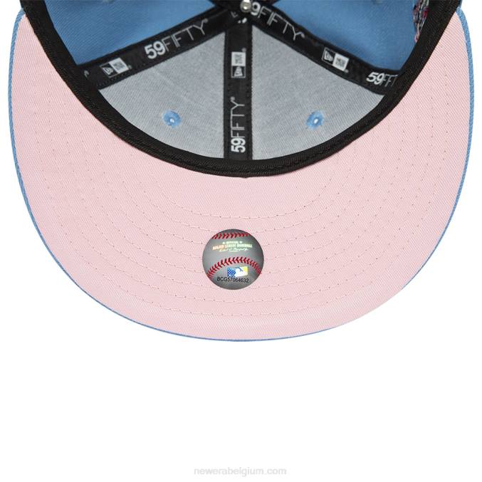 New Era atlanta trotse pastelblauwe 59fifty getailleerde pet BT241266