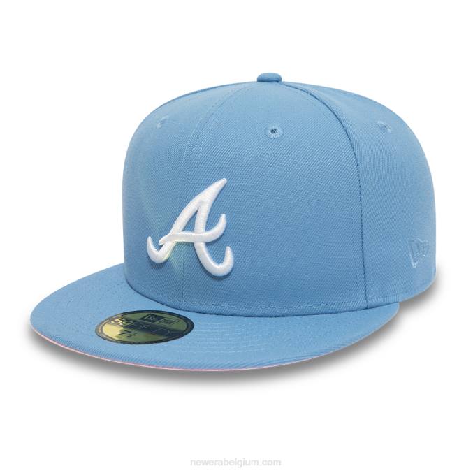 New Era atlanta trotse pastelblauwe 59fifty getailleerde pet BT241266