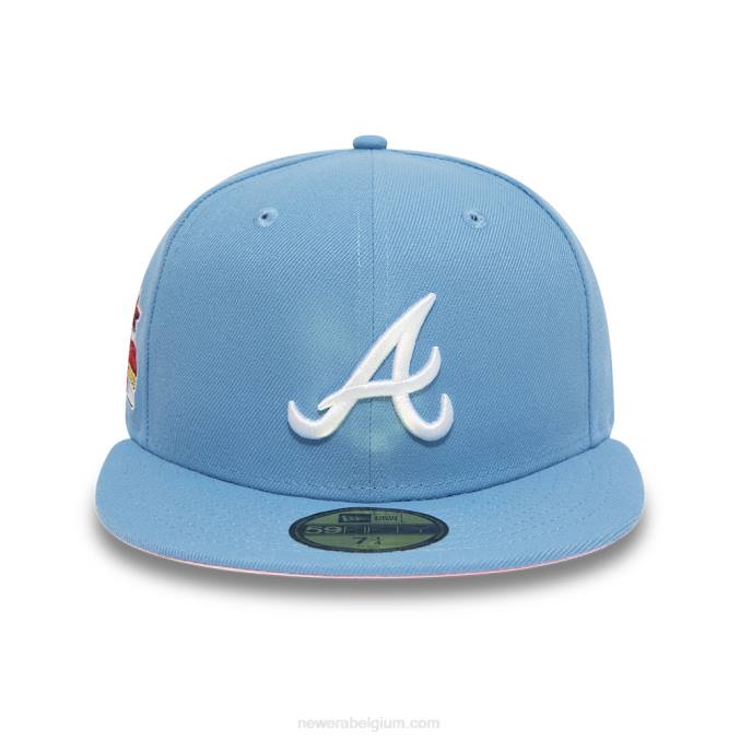 New Era atlanta trotse pastelblauwe 59fifty getailleerde pet BT241266