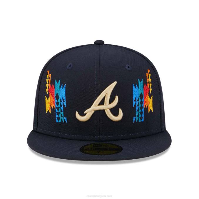 New Era atlanta trotseert zuidwestelijke marine 59fifty getailleerde pet BT241300