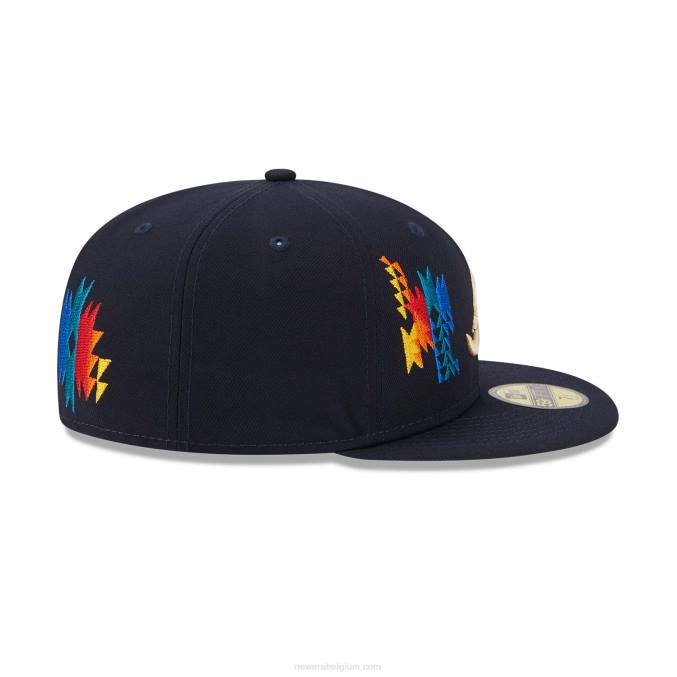 New Era atlanta trotseert zuidwestelijke marine 59fifty getailleerde pet BT241300