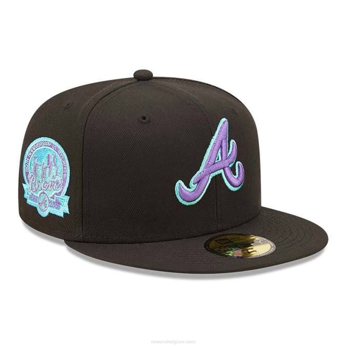 New Era atlanta trotseert zwart en blauw getinte 59fifty getailleerde pet BT241065