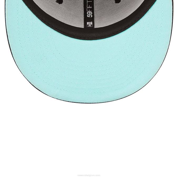 New Era atlanta trotseert zwart en blauw getinte 59fifty getailleerde pet BT241065