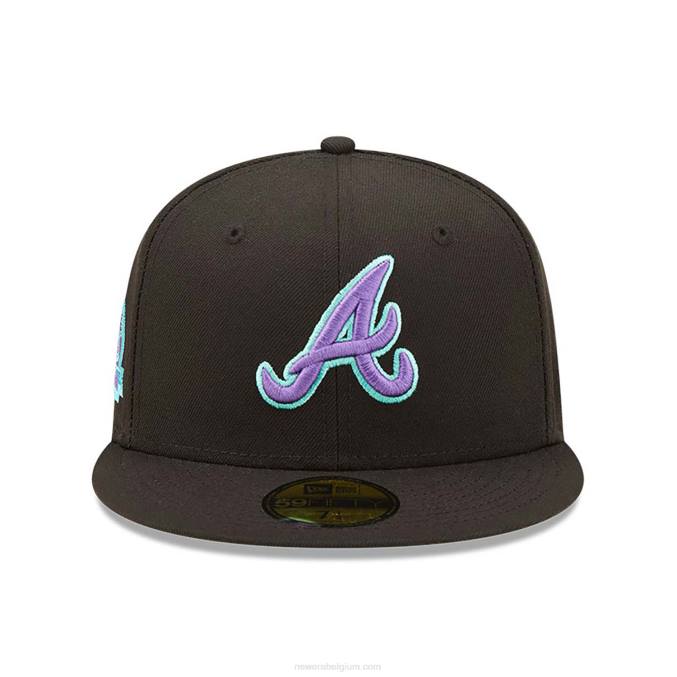 New Era atlanta trotseert zwart en blauw getinte 59fifty getailleerde pet BT241065