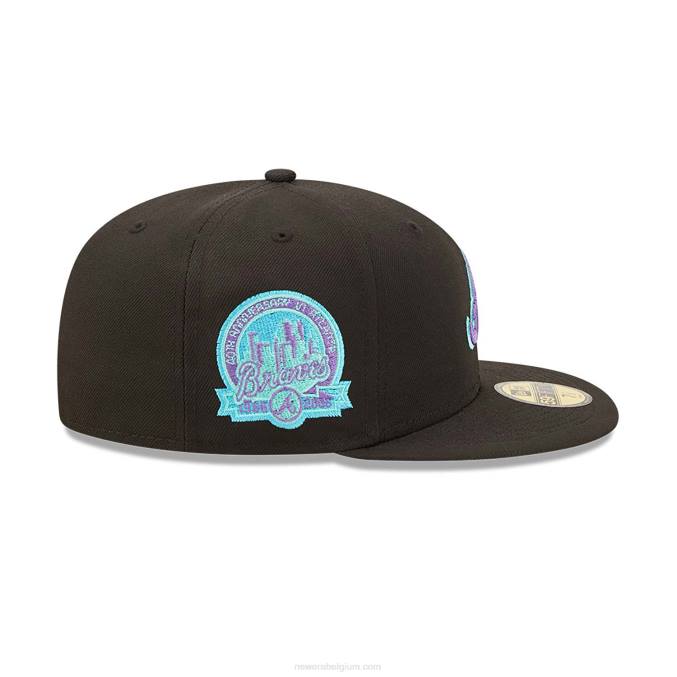 New Era atlanta trotseert zwart en blauw getinte 59fifty getailleerde pet BT241065