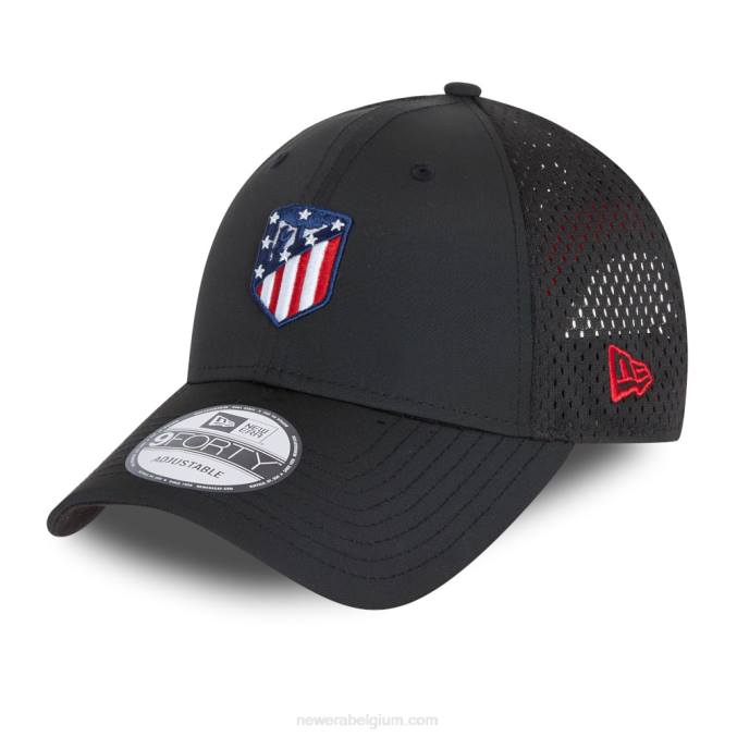 New Era atletico madrid achterboog zwarte 9forty verstelbare pet BT241620