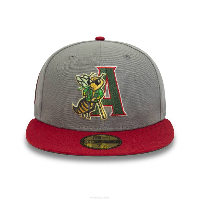 New Era augusta groene jassen milb grijze 59fifty getailleerde pet BT241081